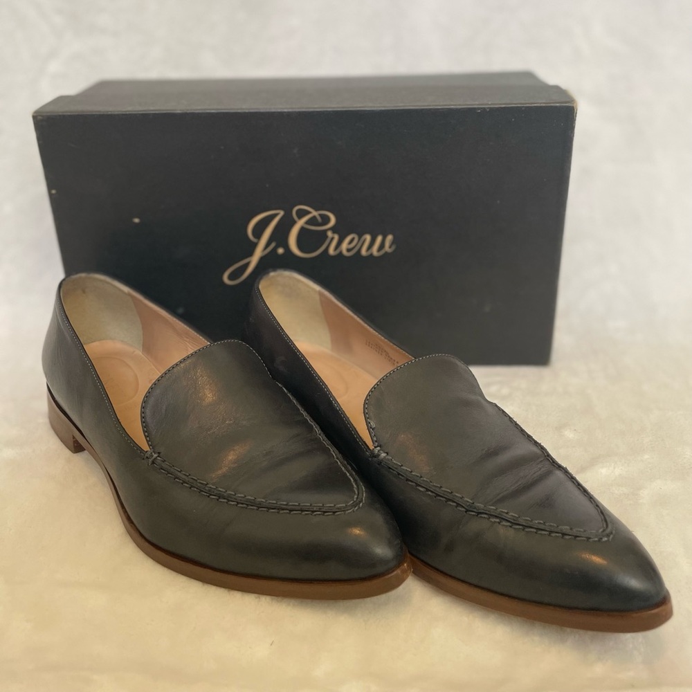 J. Crew Dark Leather Women’s Slip-Ons